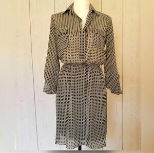 MAX STUDIO  Black and White Patterned Dress Size XS